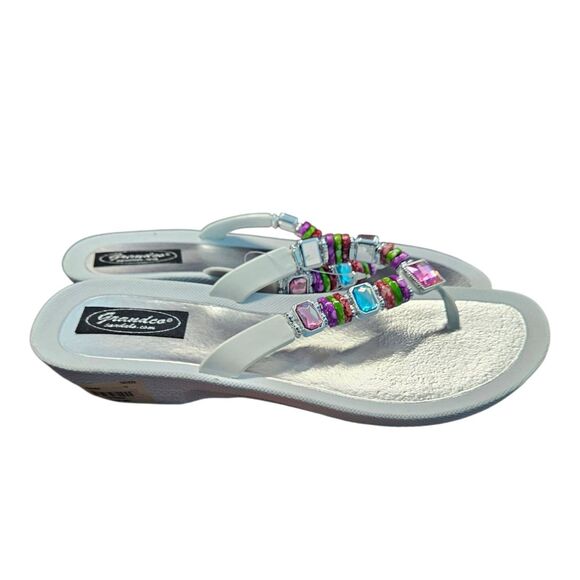Grandco Bejeweled Sandals Womens size 10 Flip Flops New - Picture 3 of 8